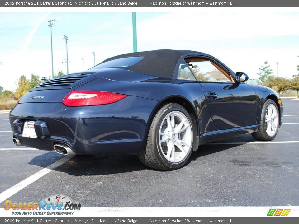 2009 Porsche 911 Carrera Cabriolet Midnight Blue Metallic / Sand Beige Photo #5