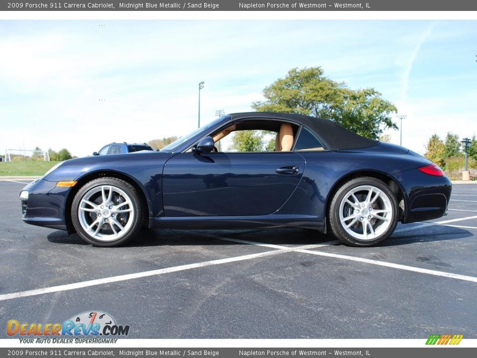 2009 Porsche 911 Carrera Cabriolet Midnight Blue Metallic / Sand Beige Photo #7