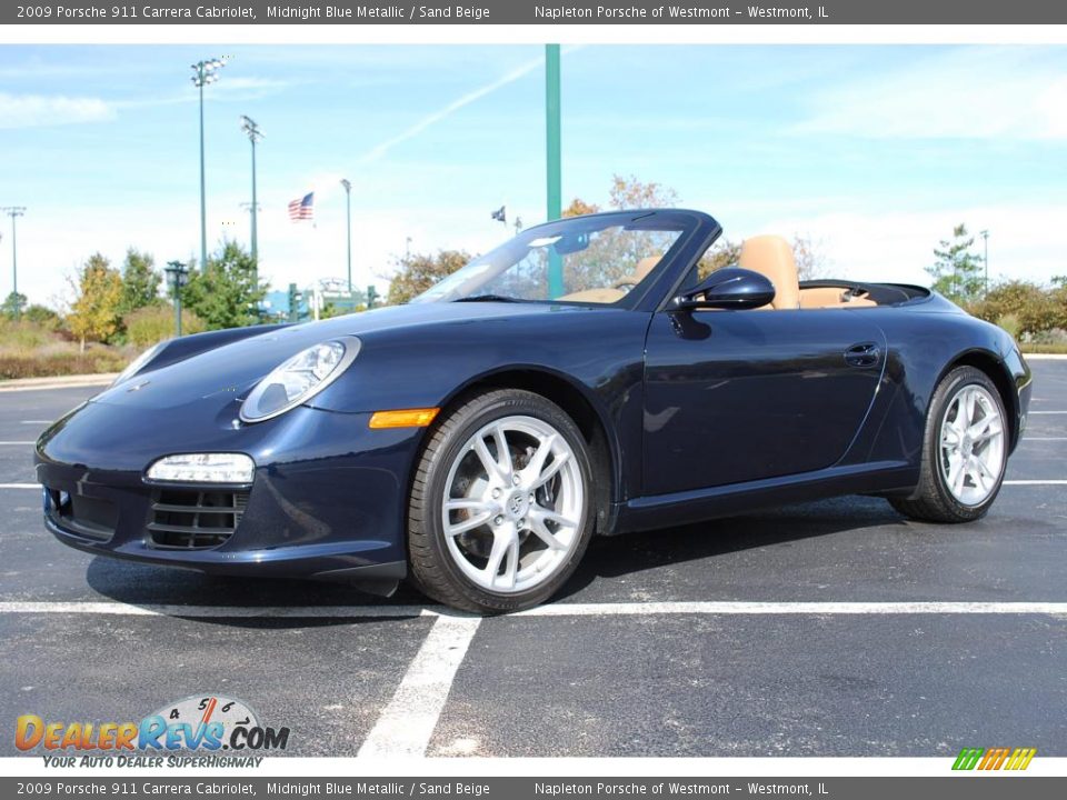 2009 Porsche 911 Carrera Cabriolet Midnight Blue Metallic / Sand Beige Photo #8