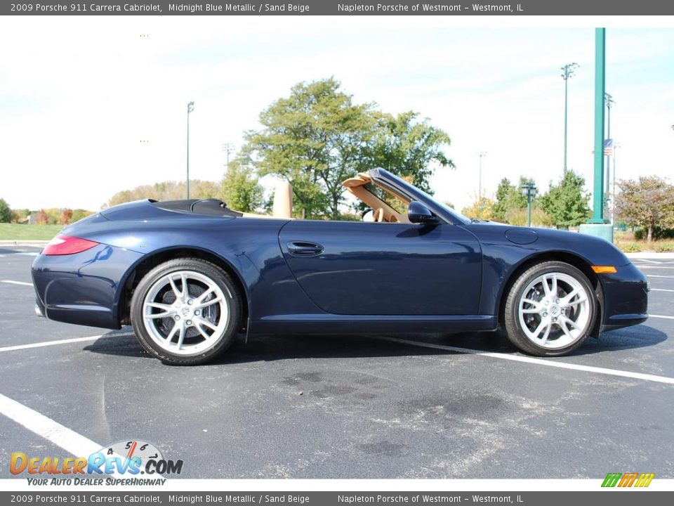 2009 Porsche 911 Carrera Cabriolet Midnight Blue Metallic / Sand Beige Photo #10