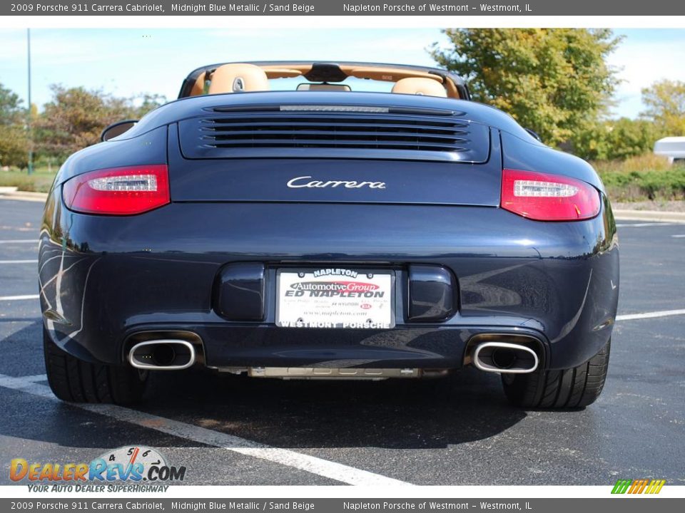 2009 Porsche 911 Carrera Cabriolet Midnight Blue Metallic / Sand Beige Photo #11