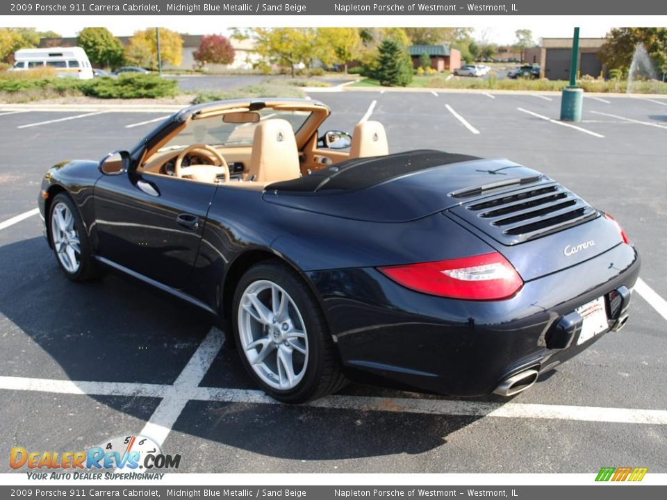 2009 Porsche 911 Carrera Cabriolet Midnight Blue Metallic / Sand Beige Photo #12