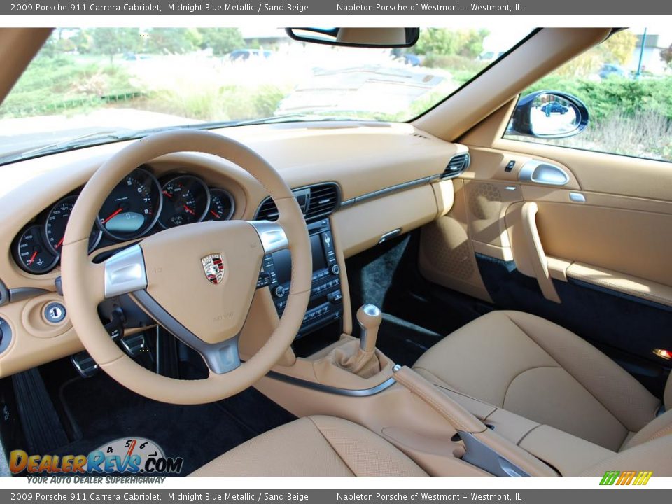 2009 Porsche 911 Carrera Cabriolet Midnight Blue Metallic / Sand Beige Photo #13