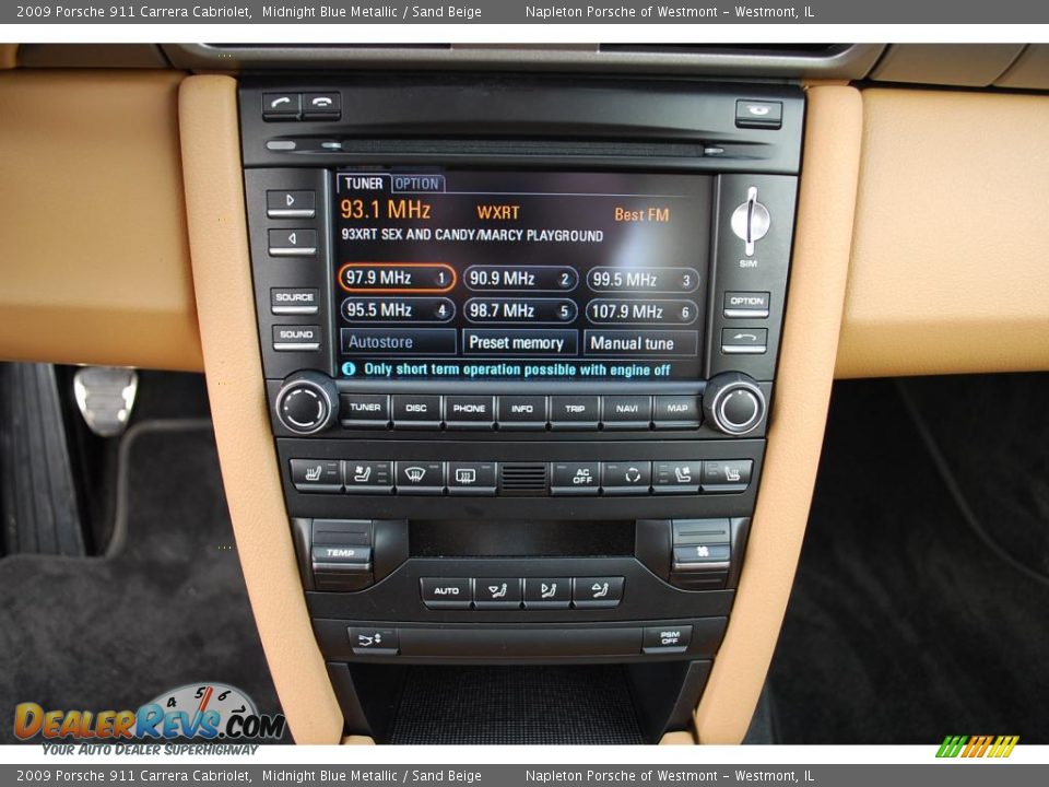 2009 Porsche 911 Carrera Cabriolet Midnight Blue Metallic / Sand Beige Photo #15
