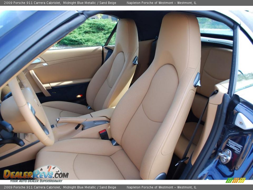 2009 Porsche 911 Carrera Cabriolet Midnight Blue Metallic / Sand Beige Photo #18