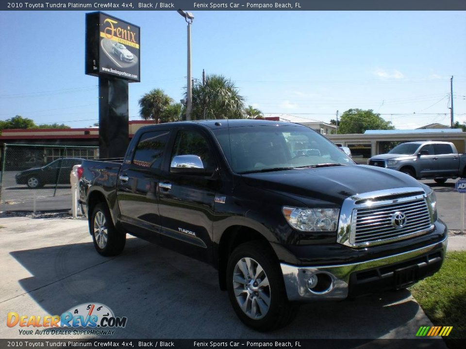 2010 Toyota Tundra Platinum CrewMax 4x4 Black / Black Photo #1