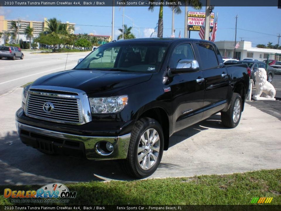 2010 Toyota Tundra Platinum CrewMax 4x4 Black / Black Photo #3