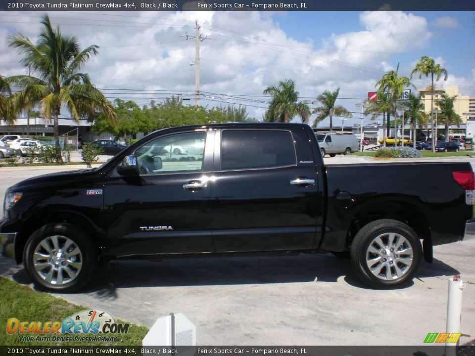 2010 Toyota Tundra Platinum CrewMax 4x4 Black / Black Photo #4