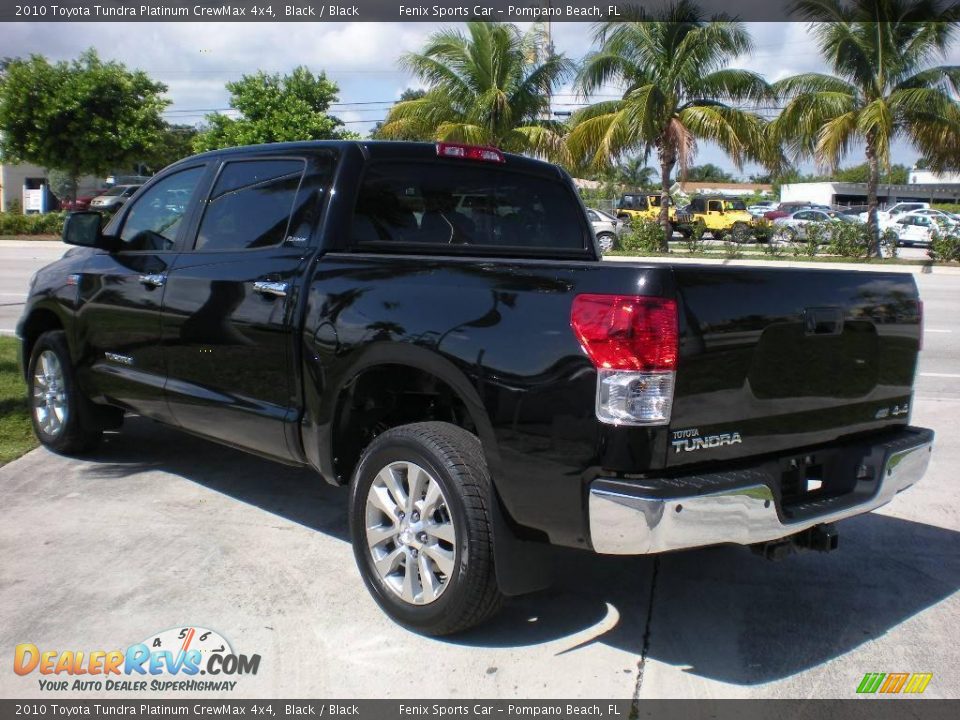 2010 Toyota Tundra Platinum CrewMax 4x4 Black / Black Photo #5