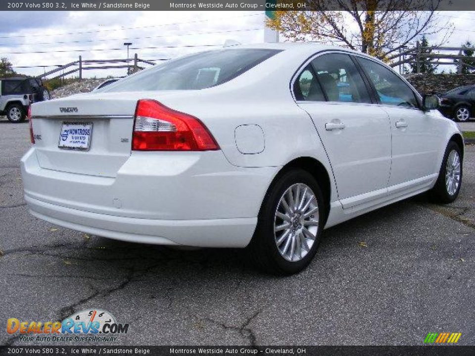 2007 Volvo S80 3.2 Ice White / Sandstone Beige Photo #5