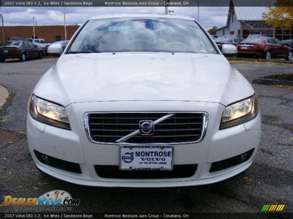 2007 Volvo S80 3.2 Ice White / Sandstone Beige Photo #8