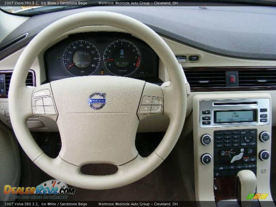 2007 Volvo S80 3.2 Ice White / Sandstone Beige Photo #15