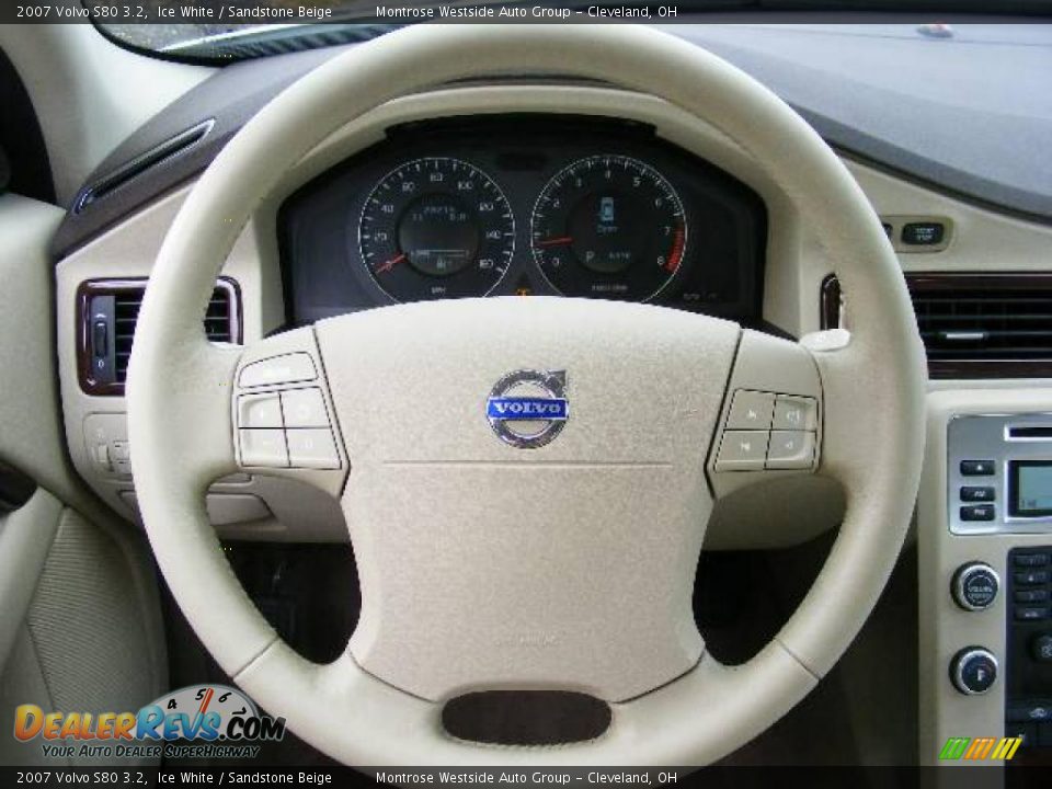 2007 Volvo S80 3.2 Ice White / Sandstone Beige Photo #16
