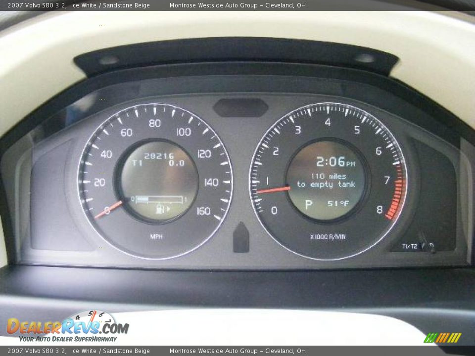2007 Volvo S80 3.2 Ice White / Sandstone Beige Photo #17