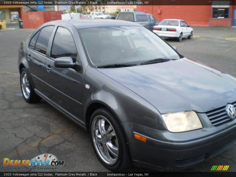 2003 Volkswagen Jetta GLS Sedan Platinum Grey Metallic / Black Photo #13