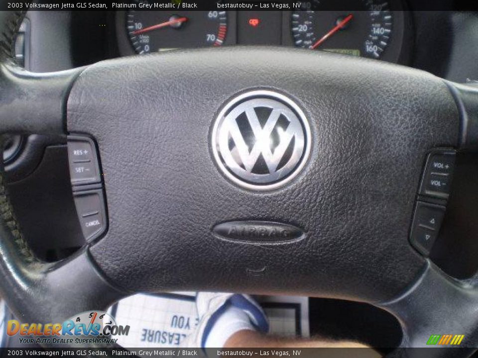 2003 Volkswagen Jetta GLS Sedan Platinum Grey Metallic / Black Photo #23