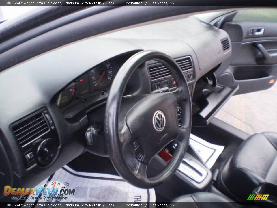 2003 Volkswagen Jetta GLS Sedan Platinum Grey Metallic / Black Photo #28