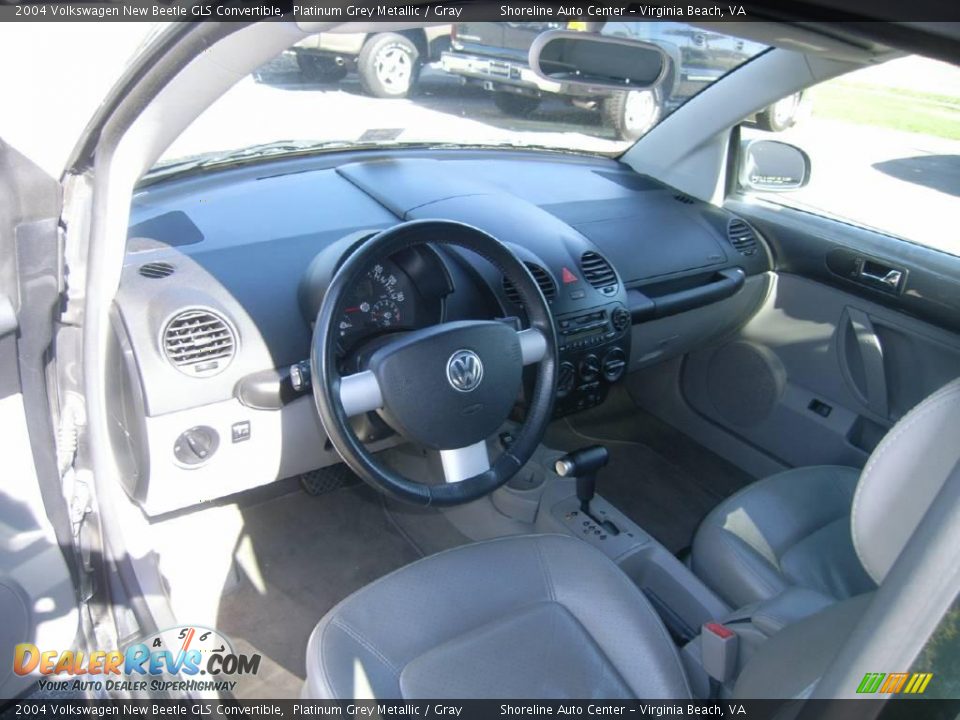 2004 Volkswagen New Beetle GLS Convertible Platinum Grey Metallic / Gray Photo #12