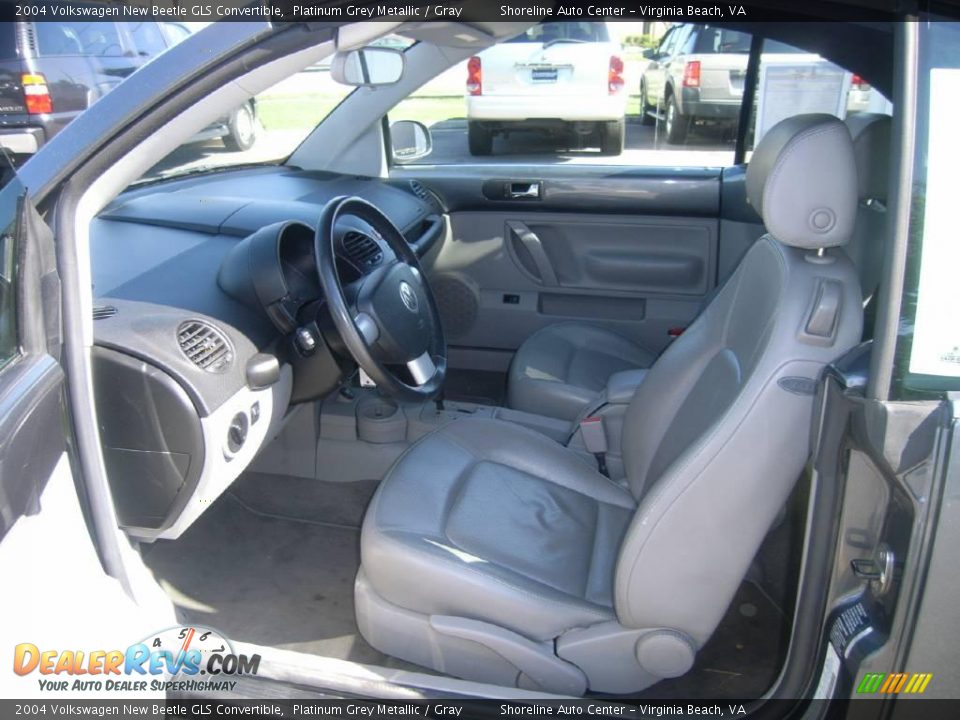 2004 Volkswagen New Beetle GLS Convertible Platinum Grey Metallic / Gray Photo #13