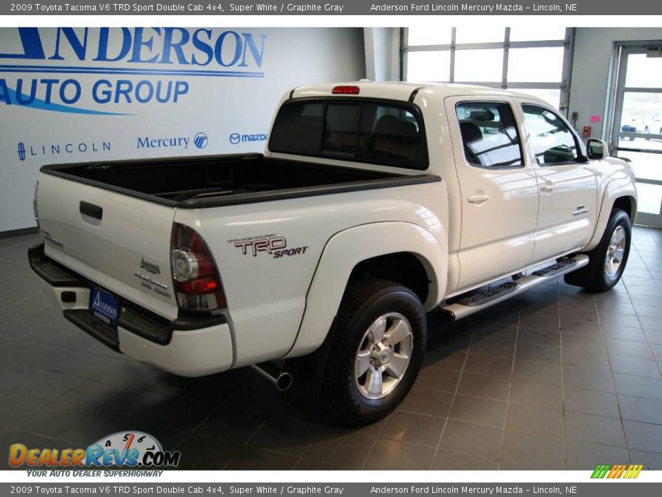 2009 Toyota Tacoma V6 TRD Sport Double Cab 4x4 Super White / Graphite Gray Photo #3