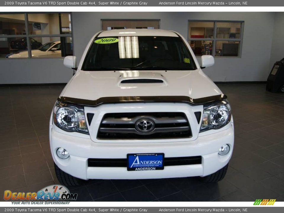2009 Toyota Tacoma V6 TRD Sport Double Cab 4x4 Super White / Graphite Gray Photo #7
