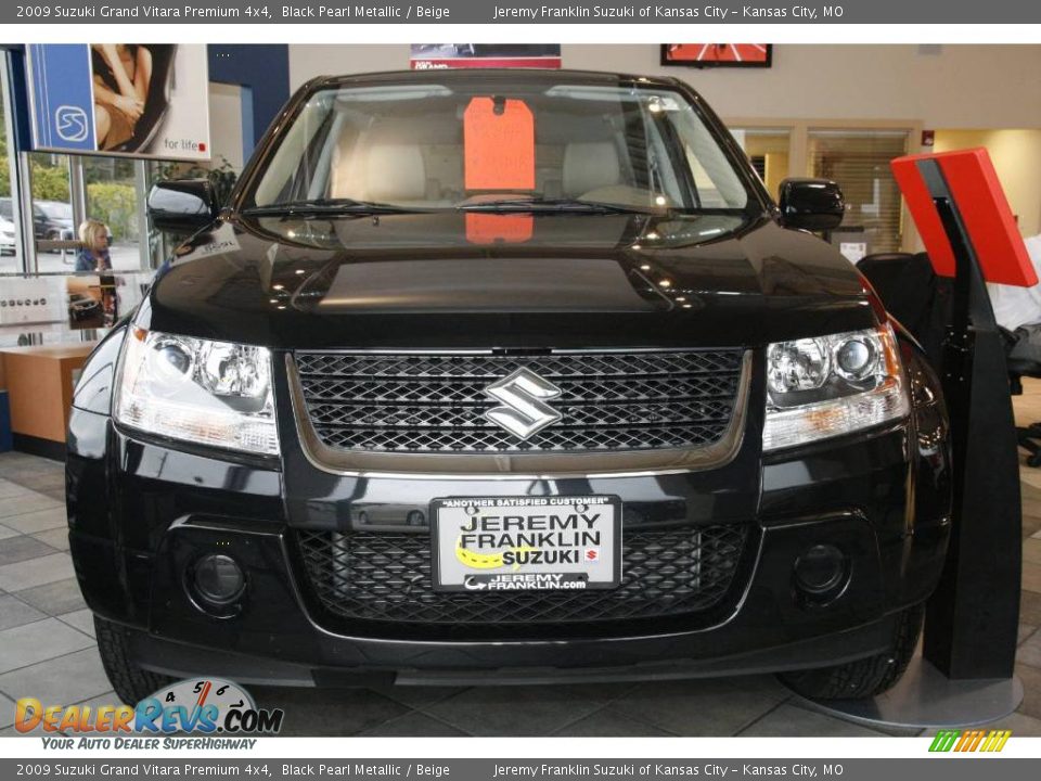 2009 Suzuki Grand Vitara Premium 4x4 Black Pearl Metallic / Beige Photo #2