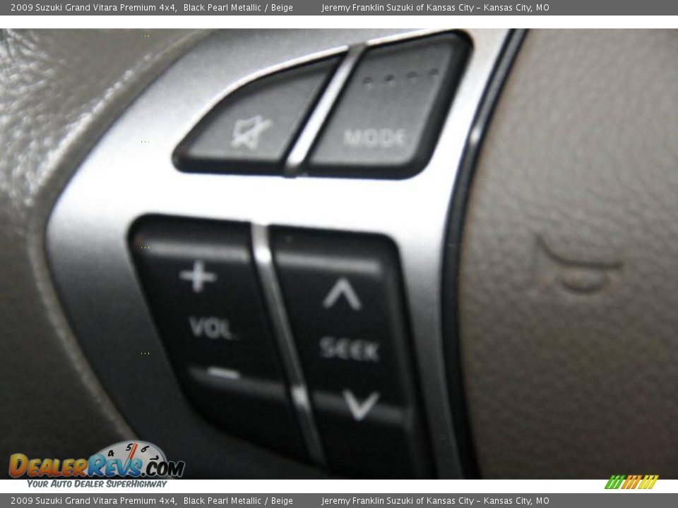 2009 Suzuki Grand Vitara Premium 4x4 Black Pearl Metallic / Beige Photo #9