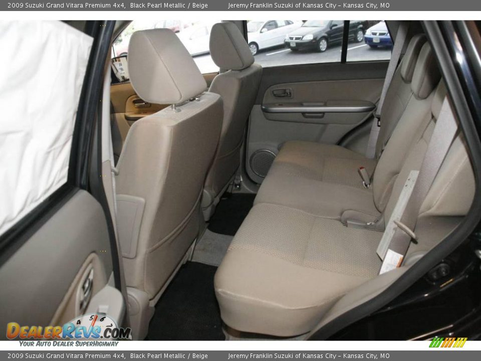 2009 Suzuki Grand Vitara Premium 4x4 Black Pearl Metallic / Beige Photo #14