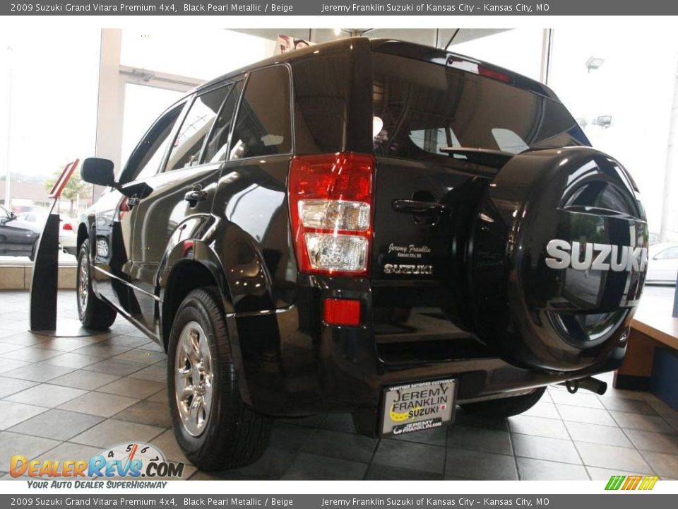 2009 Suzuki Grand Vitara Premium 4x4 Black Pearl Metallic / Beige Photo #17