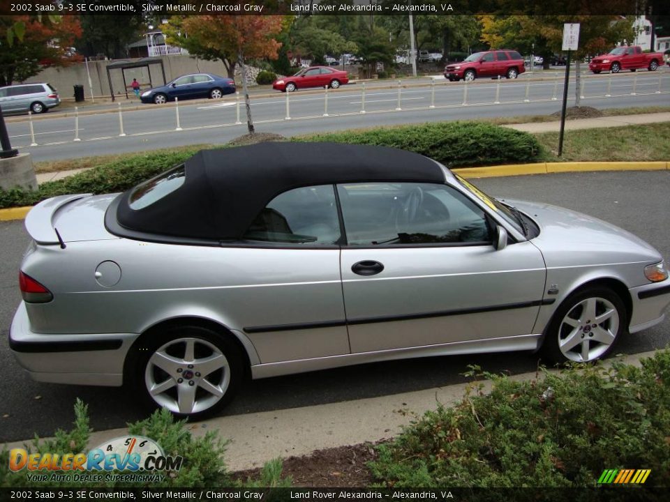 2002 Saab 9-3 SE Convertible Silver Metallic / Charcoal Gray Photo #3
