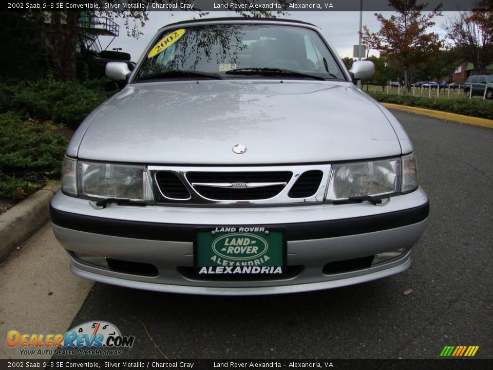 2002 Saab 9-3 SE Convertible Silver Metallic / Charcoal Gray Photo #6
