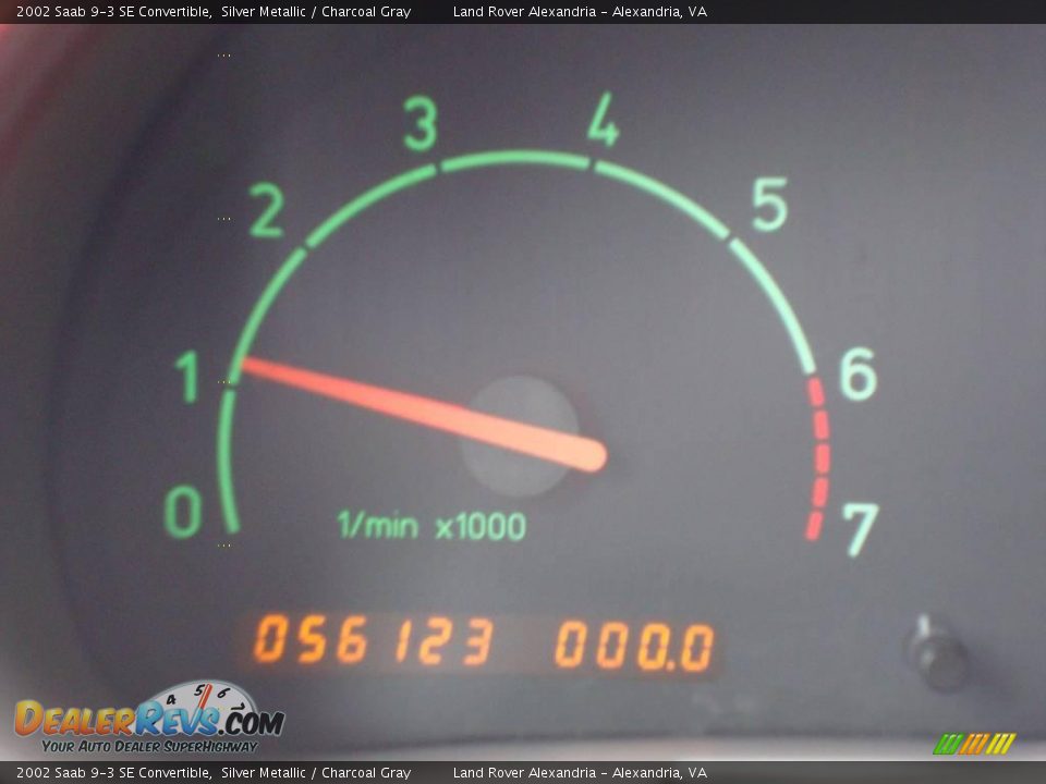 2002 Saab 9-3 SE Convertible Silver Metallic / Charcoal Gray Photo #10