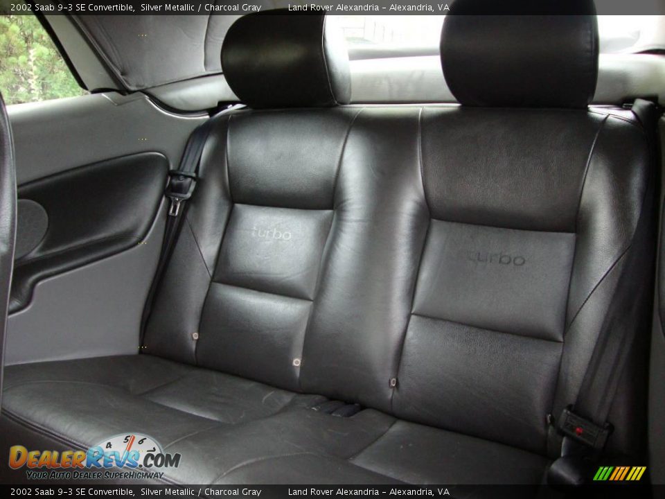 2002 Saab 9-3 SE Convertible Silver Metallic / Charcoal Gray Photo #12