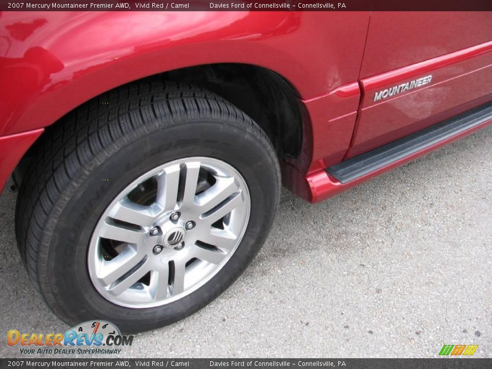 2007 Mercury Mountaineer Premier AWD Vivid Red / Camel Photo #3