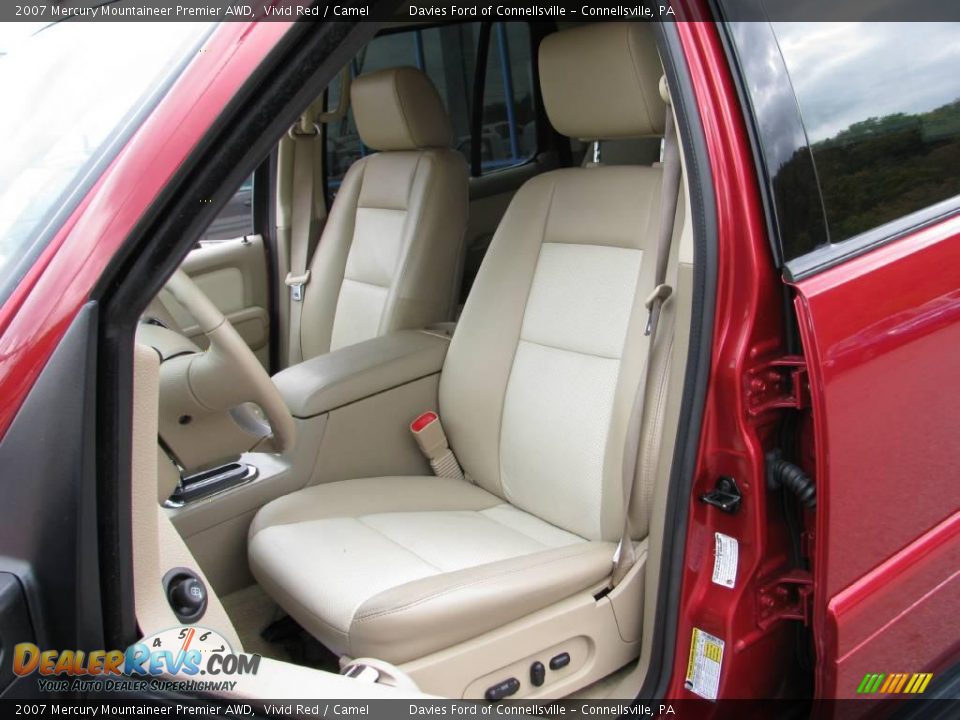 2007 Mercury Mountaineer Premier AWD Vivid Red / Camel Photo #7