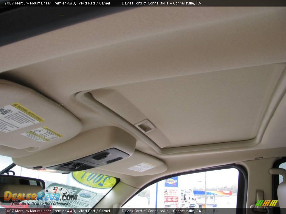 2007 Mercury Mountaineer Premier AWD Vivid Red / Camel Photo #8