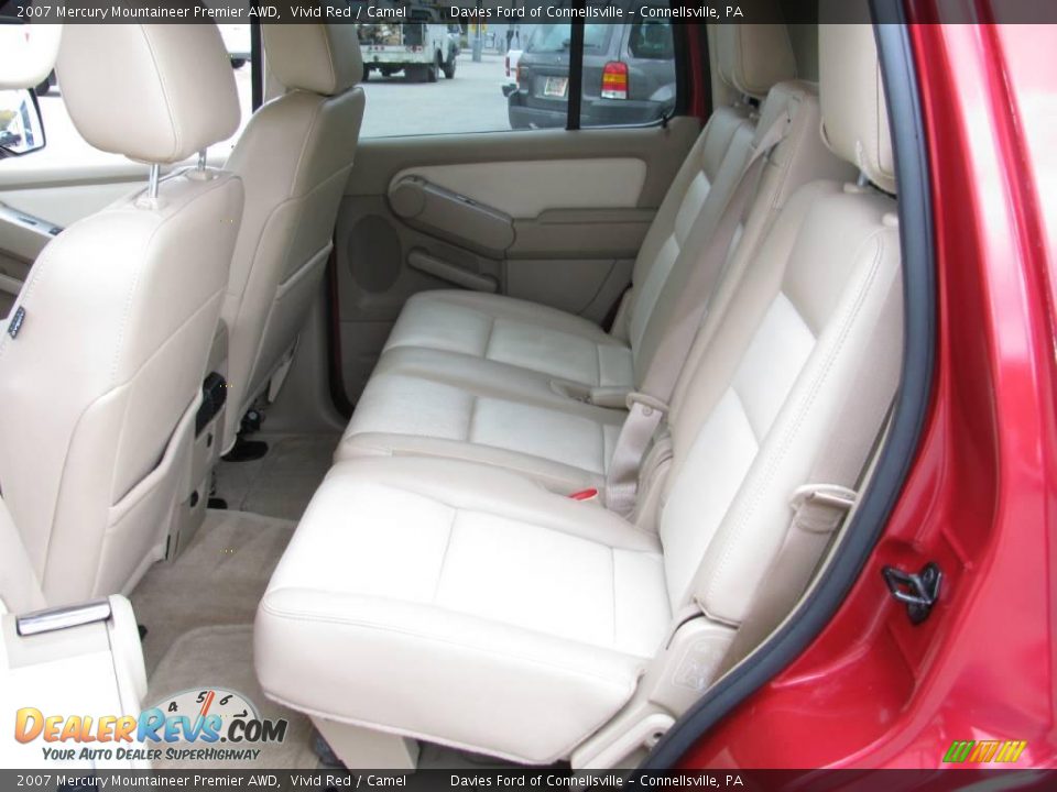 2007 Mercury Mountaineer Premier AWD Vivid Red / Camel Photo #12