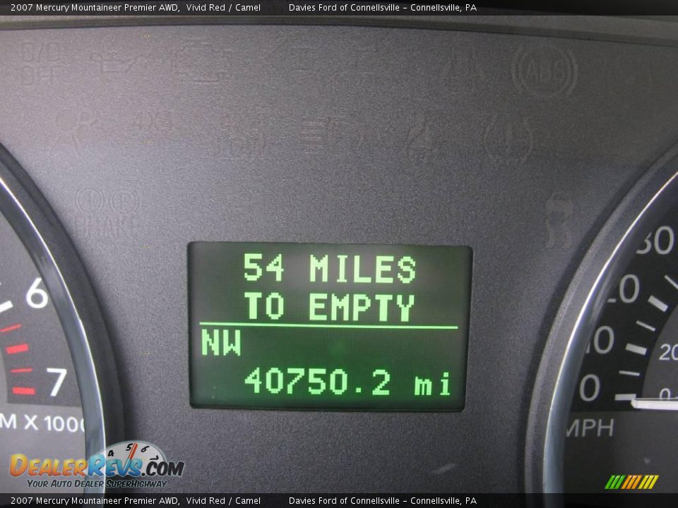 2007 Mercury Mountaineer Premier AWD Vivid Red / Camel Photo #15