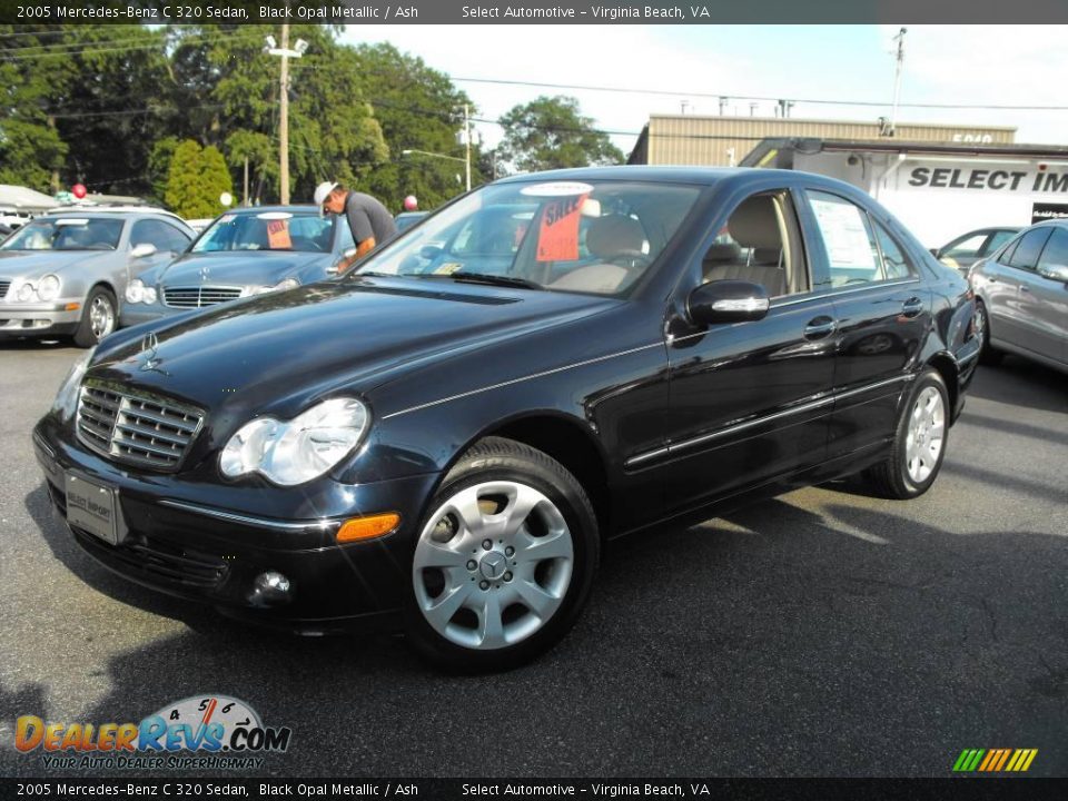 2005 Mercedes-Benz C 320 Sedan Black Opal Metallic / Ash Photo #1