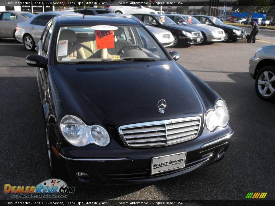 2005 Mercedes-Benz C 320 Sedan Black Opal Metallic / Ash Photo #2