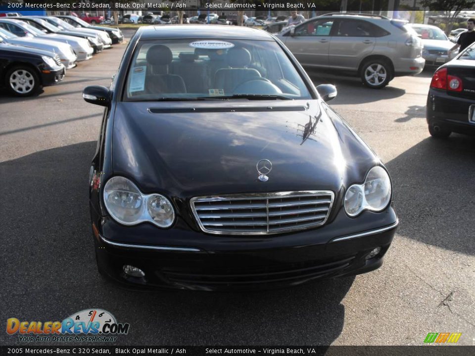 2005 Mercedes-Benz C 320 Sedan Black Opal Metallic / Ash Photo #6