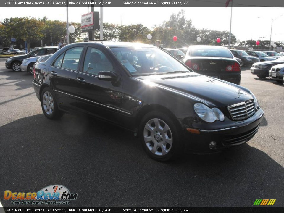 2005 Mercedes-Benz C 320 Sedan Black Opal Metallic / Ash Photo #7