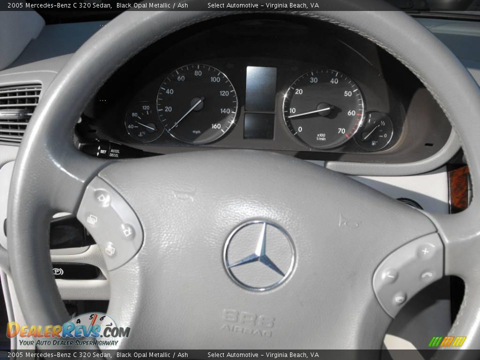 2005 Mercedes-Benz C 320 Sedan Black Opal Metallic / Ash Photo #17