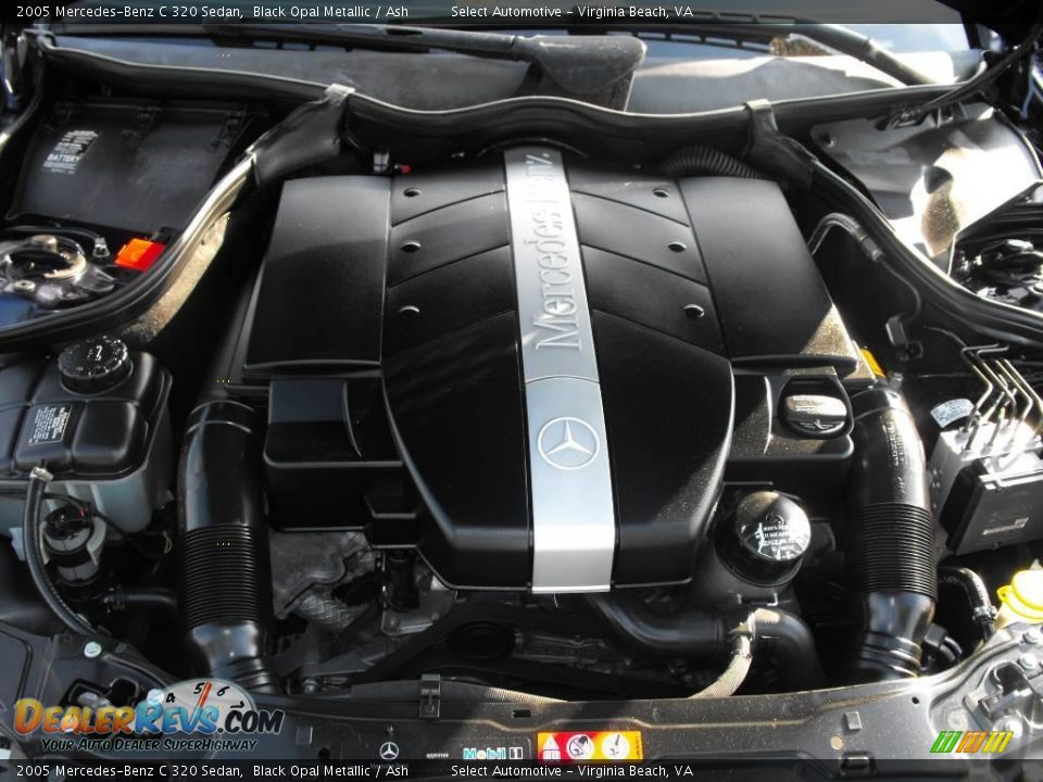2005 Mercedes-Benz C 320 Sedan Black Opal Metallic / Ash Photo #21