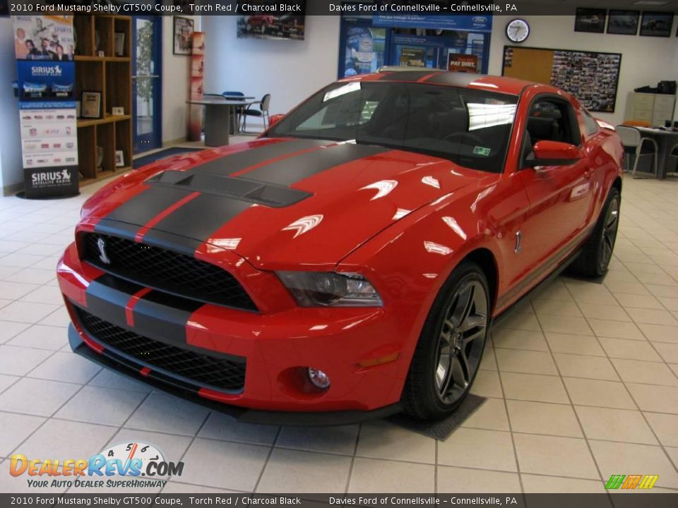2010 Ford Mustang Shelby GT500 Coupe Torch Red / Charcoal Black Photo #3