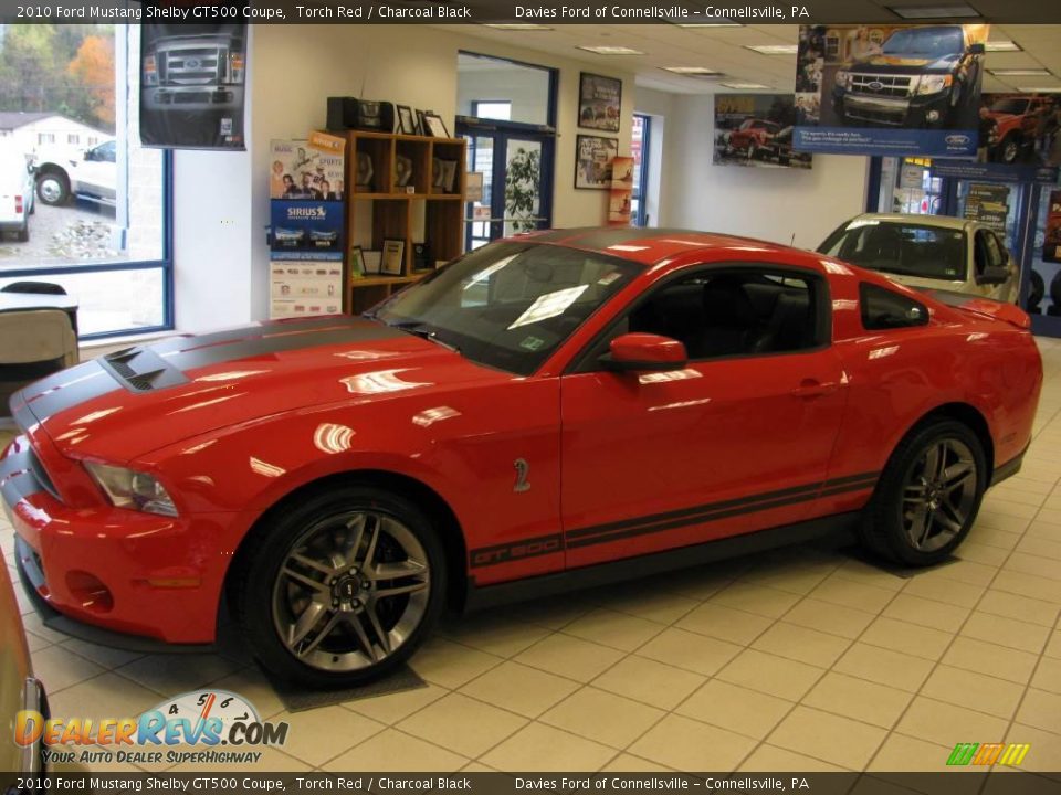 2010 Ford Mustang Shelby GT500 Coupe Torch Red / Charcoal Black Photo #4