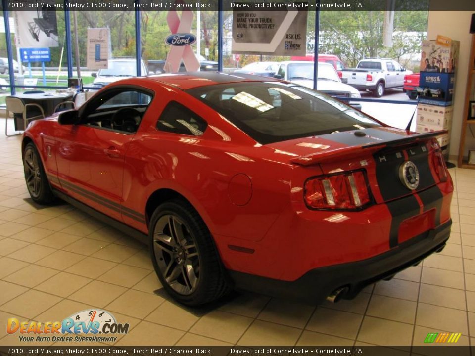 2010 Ford Mustang Shelby GT500 Coupe Torch Red / Charcoal Black Photo #6