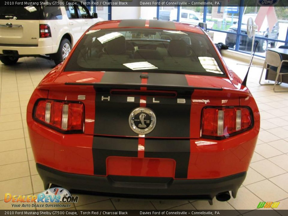 2010 Ford Mustang Shelby GT500 Coupe Torch Red / Charcoal Black Photo #7
