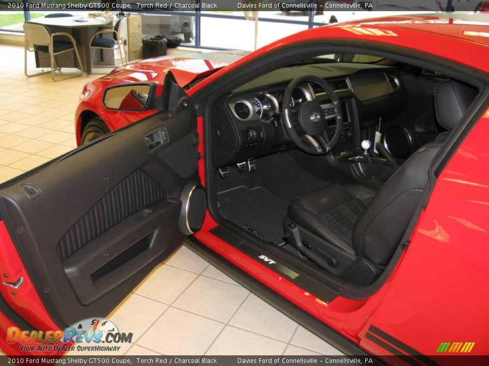 2010 Ford Mustang Shelby GT500 Coupe Torch Red / Charcoal Black Photo #16