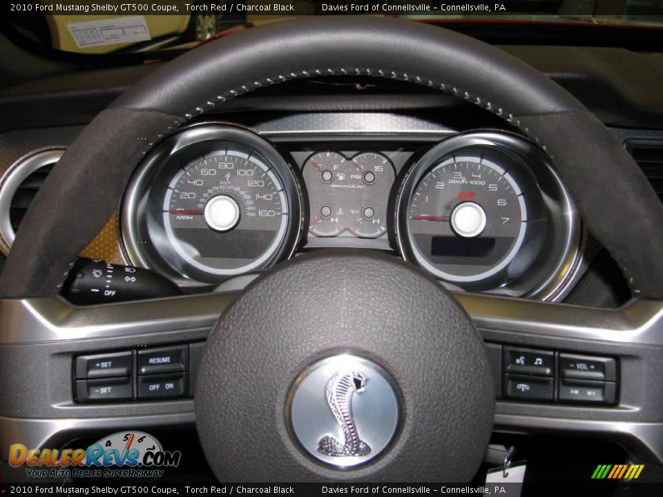 2010 Ford Mustang Shelby GT500 Coupe Torch Red / Charcoal Black Photo #25